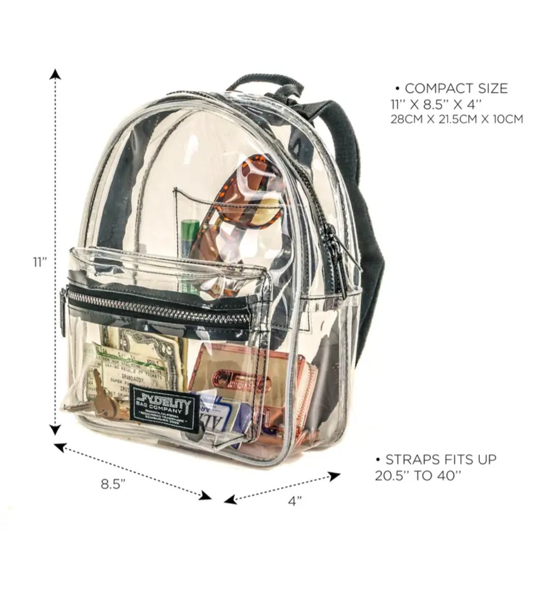 FYDELITY - Mini Back Pack - Crystal Clear