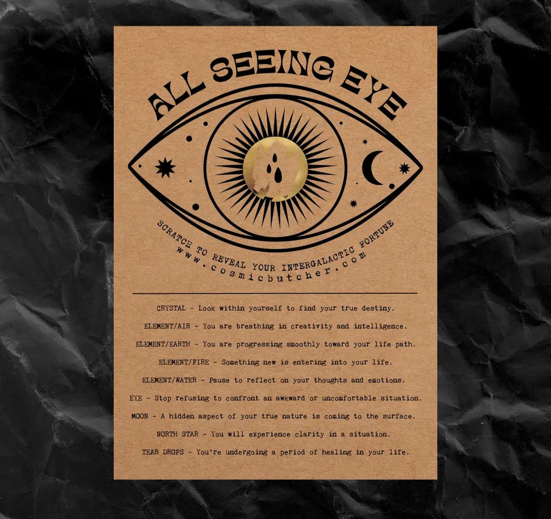 👁All Seeing Eye👁 Scratch Off Fortune Affirmation Card