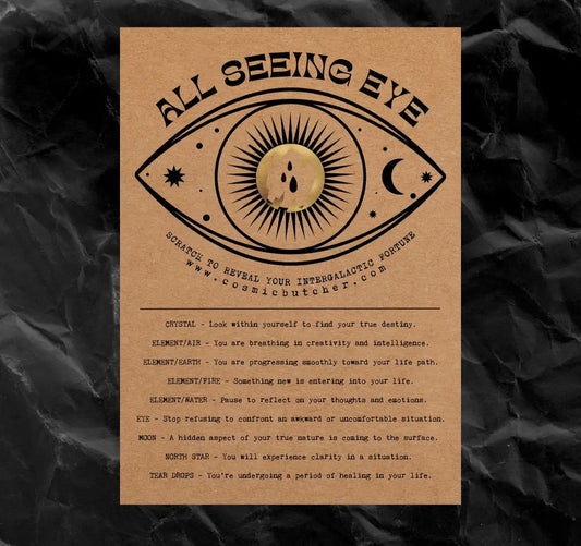 👁All Seeing Eye👁 Scratch Off Fortune Affirmation Card