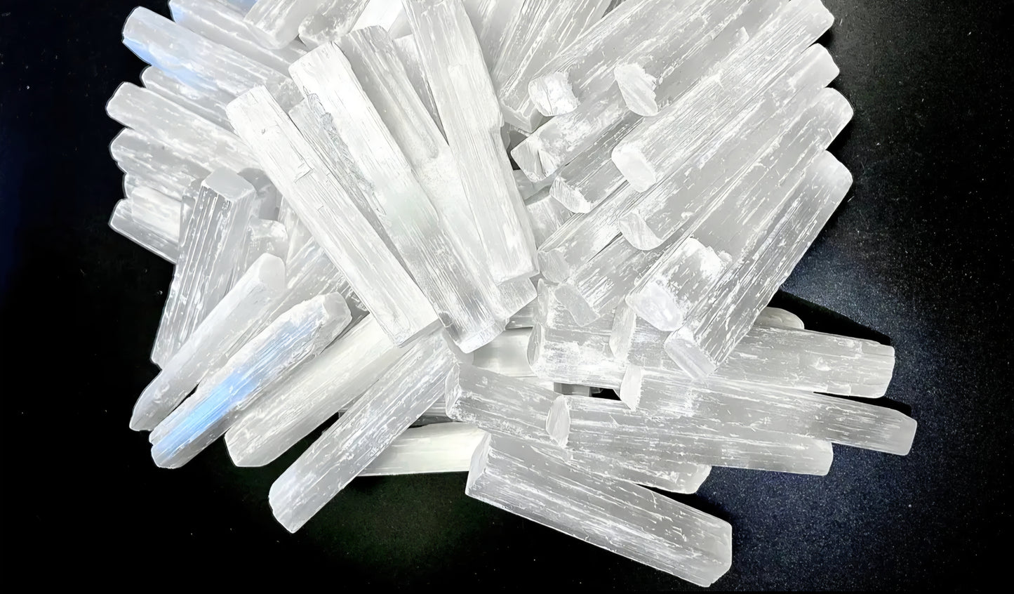 Selenite Crystal Wands 4"