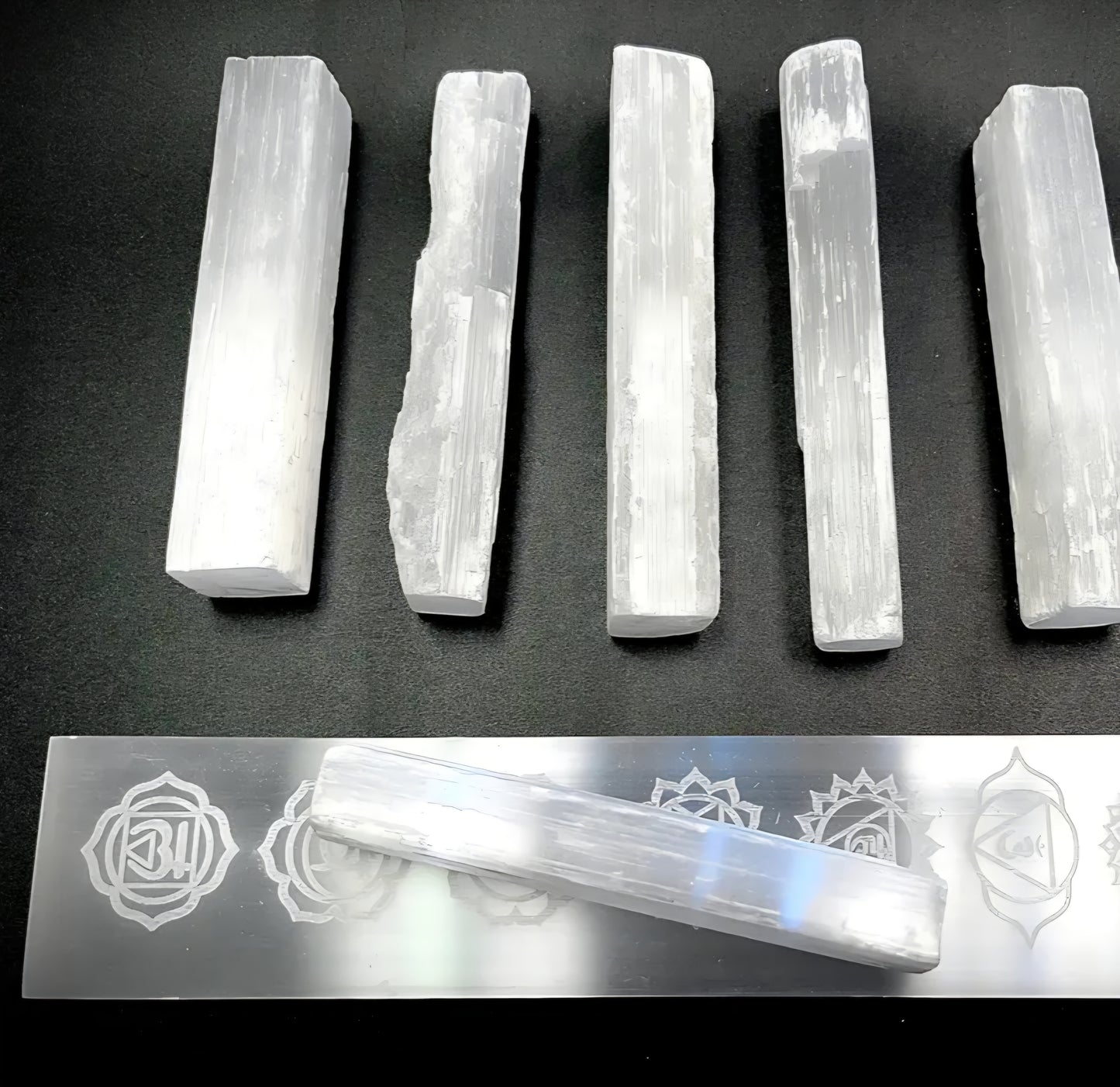 Selenite Crystal Wands 4"