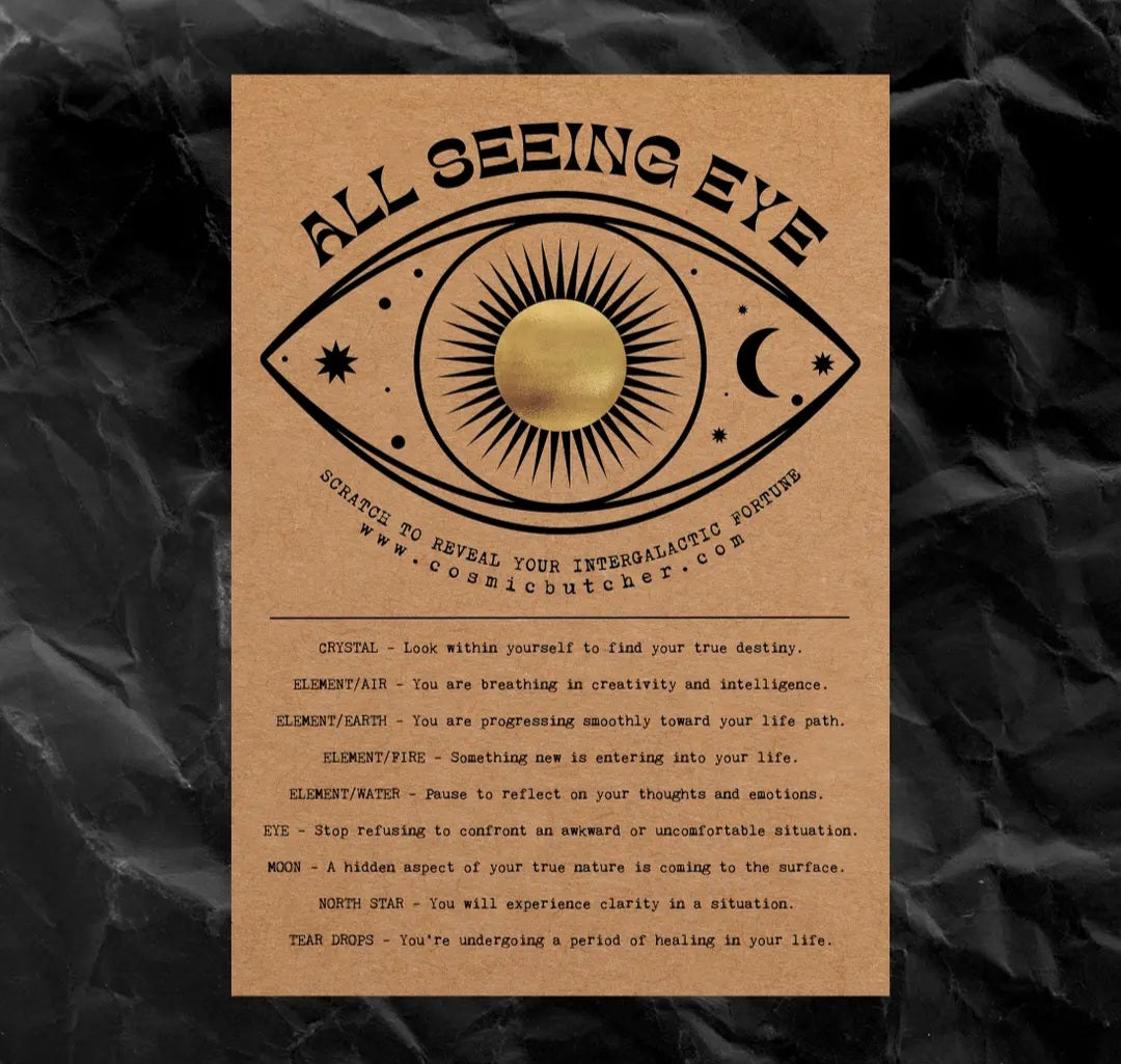 👁All Seeing Eye👁 Scratch Off Fortune Affirmation Card