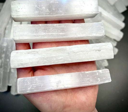 Selenite Crystal Wands 4"