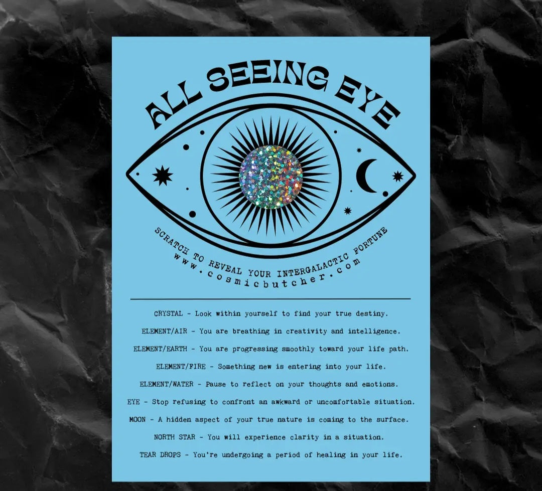 👁All Seeing Eye👁 Scratch Off Fortune Affirmation Card