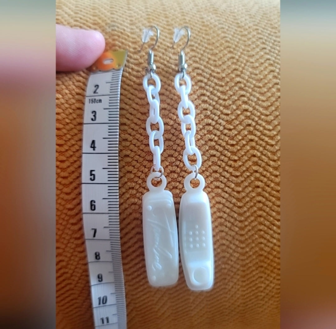 Vintage Upcycled Rotary Phone Earrings